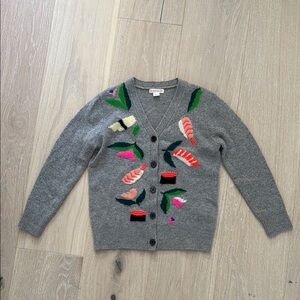 NWOT Sushi Cardigan 🍣 with Embroidery